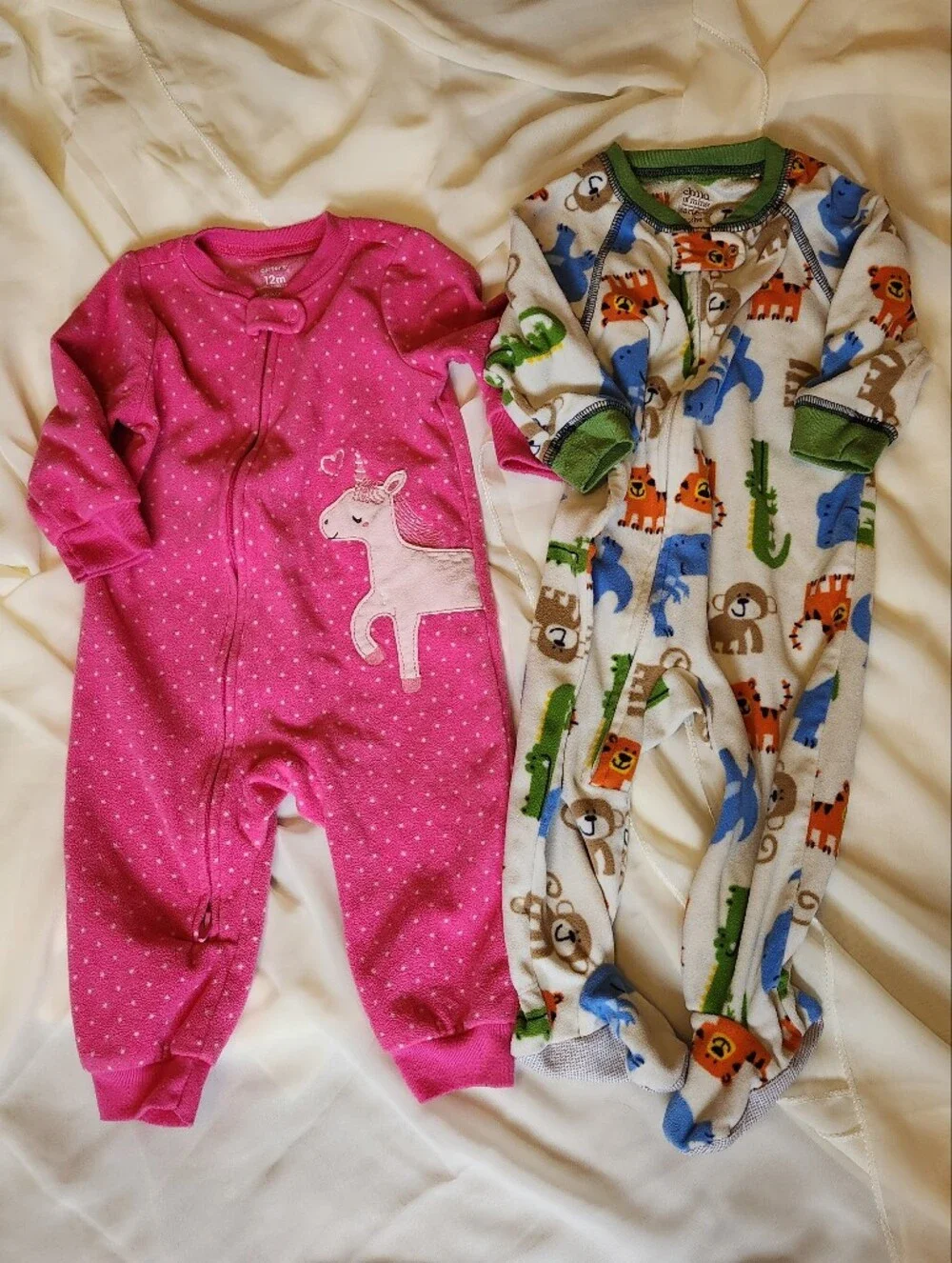 Lot of 9-12M Footies Footless Sleepers Halo Sleep Sack Baby Girl Disney Carter's